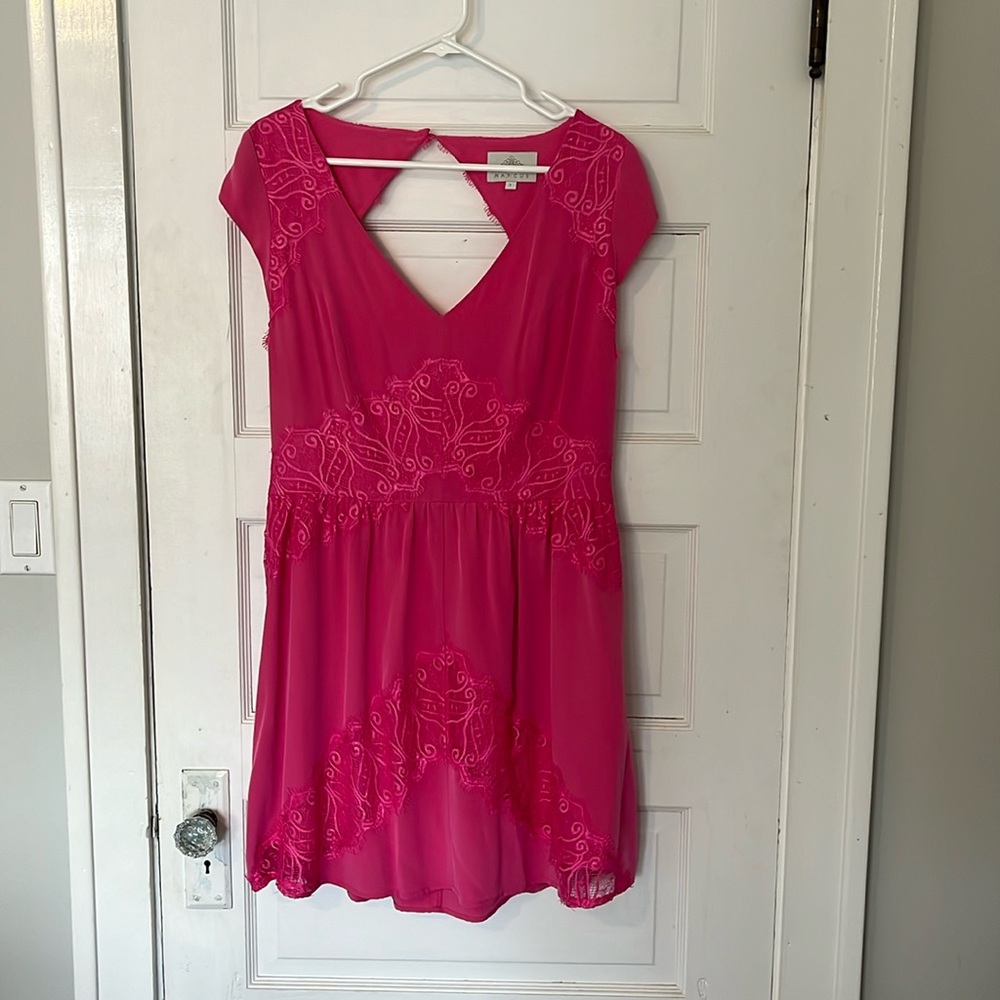 Madison Marcus Pink Silk Dress